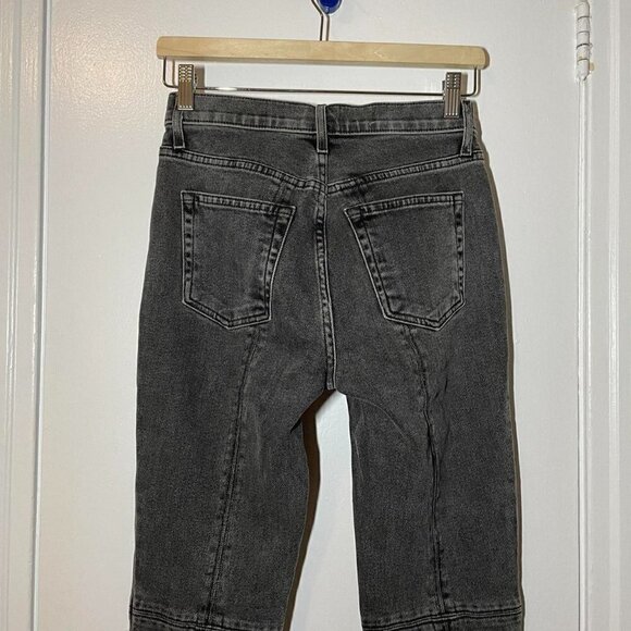 Cotton Citizen Vickie High-rise Split-leg Jeans In Light Grey size 25 - Picture 7 of 9